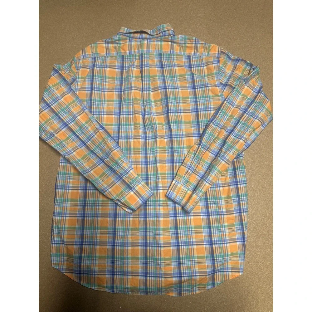 Ralph Lauren Plaid Button Down Shirt Men's‎ XXL 100% Cotton Stretch $89